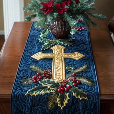 Faithful Christmas Quilted Table Runner