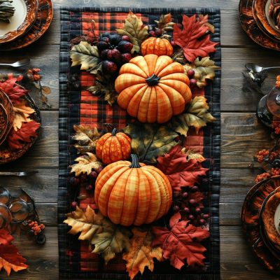 Fall Flavors Quilted Table Runner