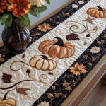 Fall Whisper Trail Quilted Table Runner