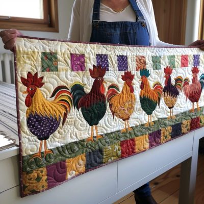 Farmhouse Flock Quilted Table Runner