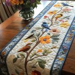Feathered Beauty Quilted Table Runner