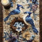 Feathered Elegance Quilted Table Runner