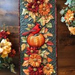 Feathered Fall Path Quilted Table Runner