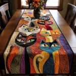 Cat Quilted Table Runner