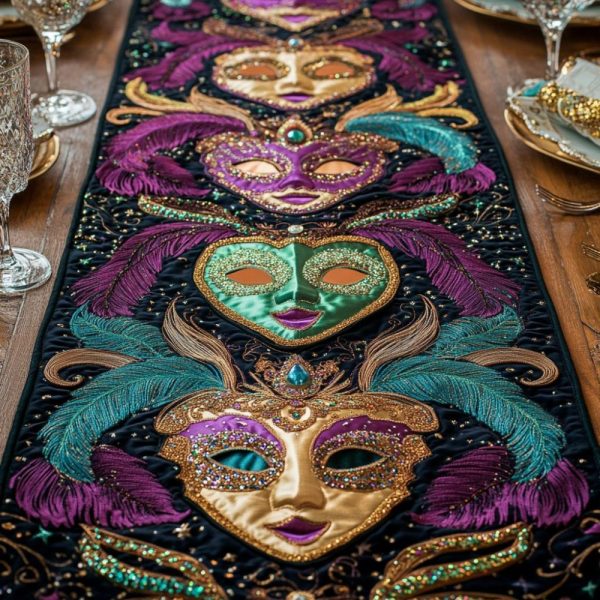 Festive Glow Quilted Table Runner