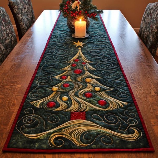 Festive Glow Quilted Table Runner