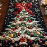 Festive Tree Quilted Table Runner