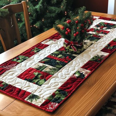 Festive Wonderland Quilted Table Runner