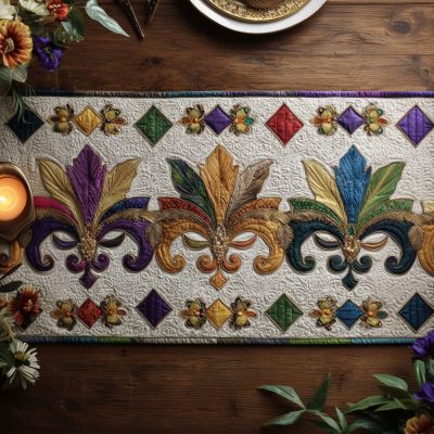 Fleur Fusion Quilted Table Runner