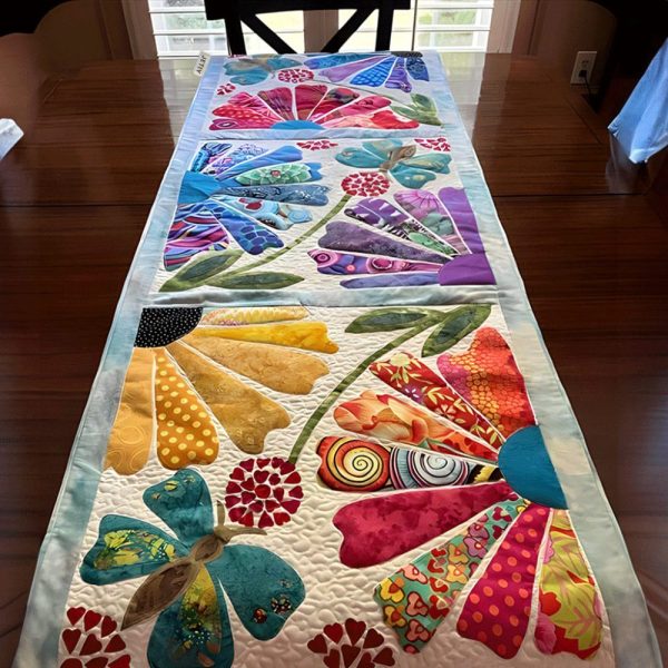 Floral Fiesta Quilted Table Runner