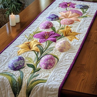 Floral Delight Quilted Table Runner