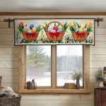 Floral Easter Baskets Quilted Valance