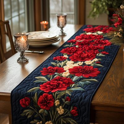 Floral Kiss Quilted Table Runner