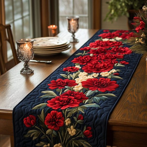 Floral Kiss Quilted Table Runner
