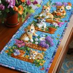 Cat Quilted Table Runner
