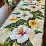 Floral Serenity Quilted Table Runner