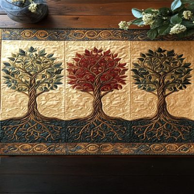 Flourishing Tree Quilted Table Runner