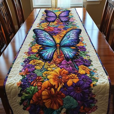 Fluttering Wings Quilted Table Runner