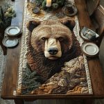 Bear Quilted Table Runner