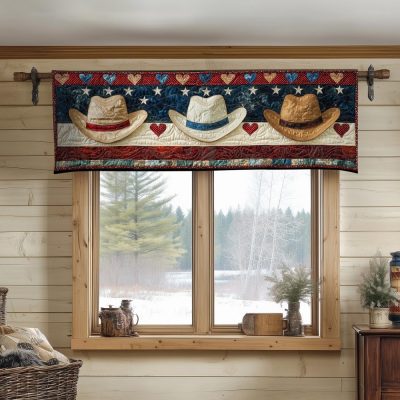 Freedom Rides Tall Quilted Valance