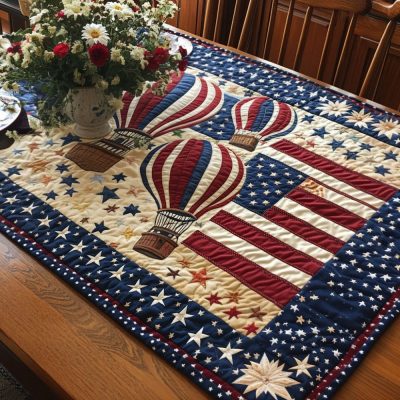 Freedom In Flight Quilted Table Runner