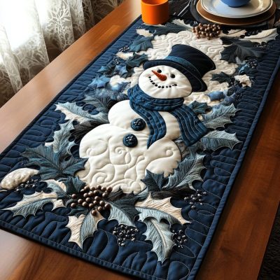 Frosted Bliss Quilted Table Runner