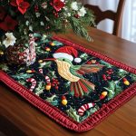Frosty Wings Quilted Table Runner