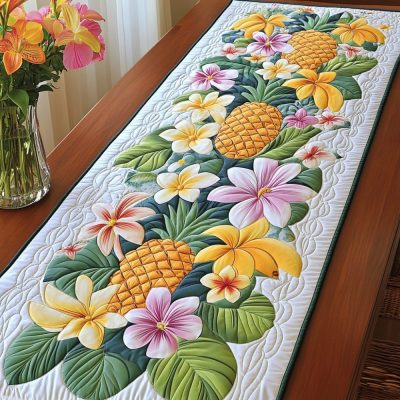 Fruit Parade Quilted Table Runner