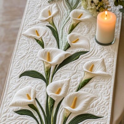 Garden Elegance Quilted Table Runner