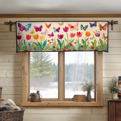 Garden Whimsy Quilted Valance