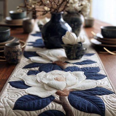 Gentle Blossom Quilted Table Runner
