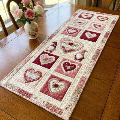 Gentle Love Quilted Table Runner