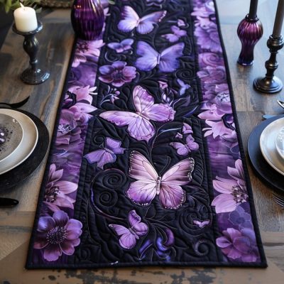 Gilded Wings Quilted Table Runner
