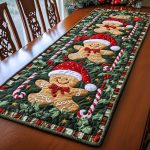 Gingerbread Whimsy Quilted Table Runner