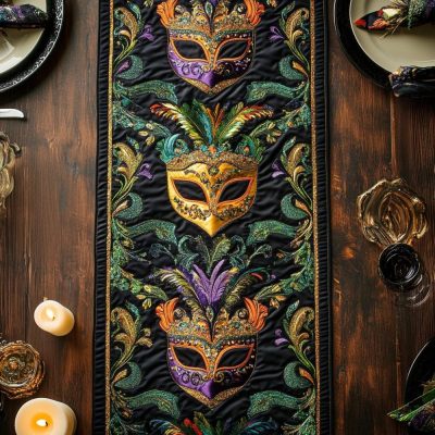 Glitter Carnival Quilted Table Runner