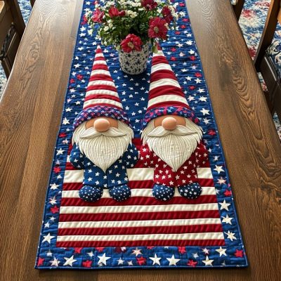 Gnome Nation Quilted Table Runner