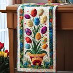 Golden Egg Magic Quilted Table Runner