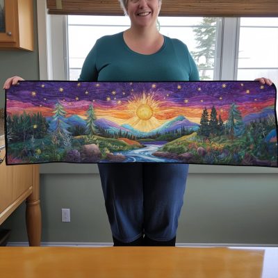 Golden Glow Quilted Table Runner