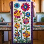 Sunflower Quilted Table Runner