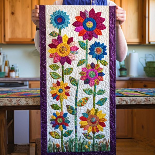 Sunflower Quilted Table Runner