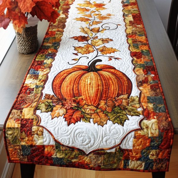 Golden Harvest Quilted Table Runner