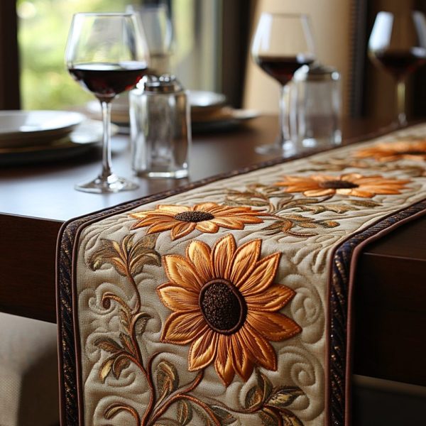Golden Horizon Quilted Table Runner