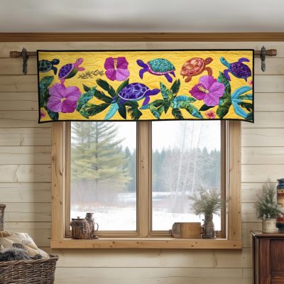 Golden Reef Quilted Valance
