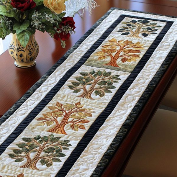 Golden Seasons Quilted Table Runner