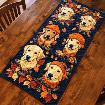 Harvest Retriever Quilted Table Runner