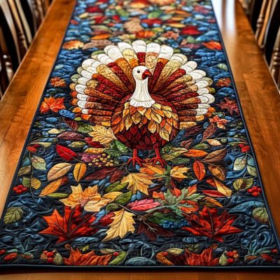 Harvest Feathered Pride Quilted Table Runner