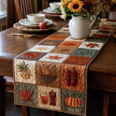 Harvest Morn Quilted Table Runner