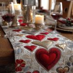Heart Melody Quilted Table Runner