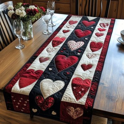 Heartbeat Bliss Quilted Table Runner