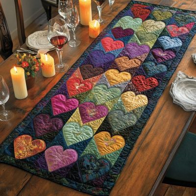 Heartbeat Runner Quilted Table Runner